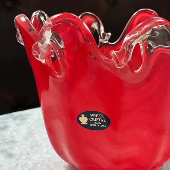 White Cristal Bowl - Murano Style - Picture 12 of 12